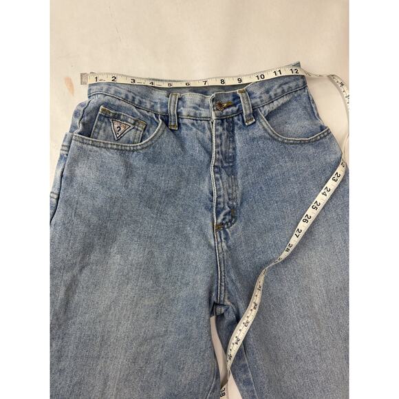 Vintage 80s 90s Guess Jeans High Rise Carpenter Baggy Grunge 100% Cotton Size 28 - Picture 3 of 7